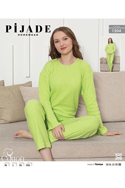 PİJADE HOMEWEAR Set de pijamale din bumbac cu mâneci lungi și groase de iarnă...