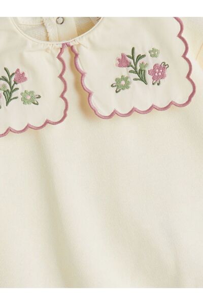 LC Waikiki Lcw Baby Crew Neck Strap Baby Girl Blouse and Pants 2-Piece Set