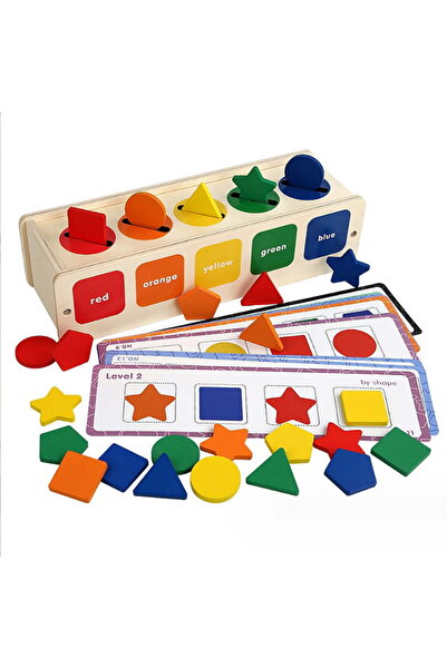 vendor-unknown Puzzle Montessori de potrivire a formelor și culorilor, set di...