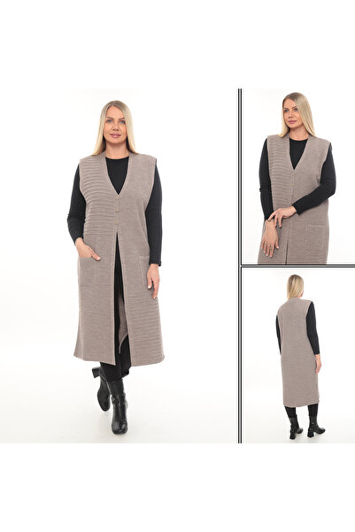 motix Klasik Kesim Uzun Triko Yelek