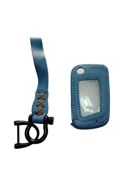 OEM Key cover for VW Golf 7 MK7, Tiguan MK2, SEAT Ateca/Leon/Ibiza - blue with brown