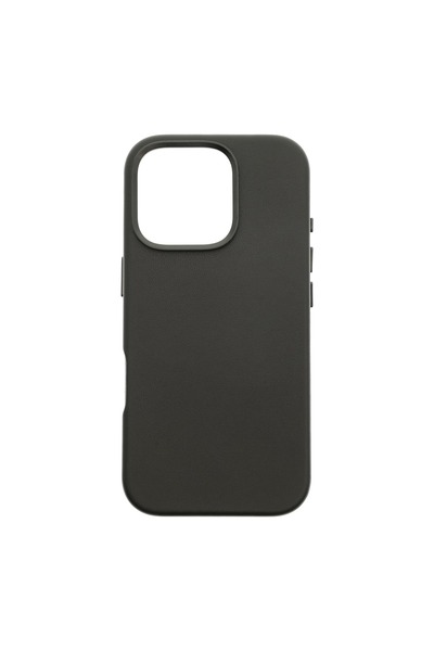 Dviced Husă de protecție pentru iPhone 16 Pro, piele, neagră
