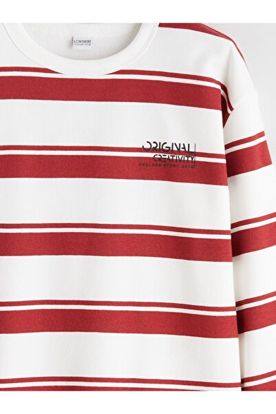 LC Waikiki Φούτερ για αγόρια με ριγέ λαιμόκοψη