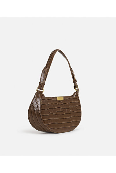 İpekyol Crocodile Leather Look Double Messenger Bags