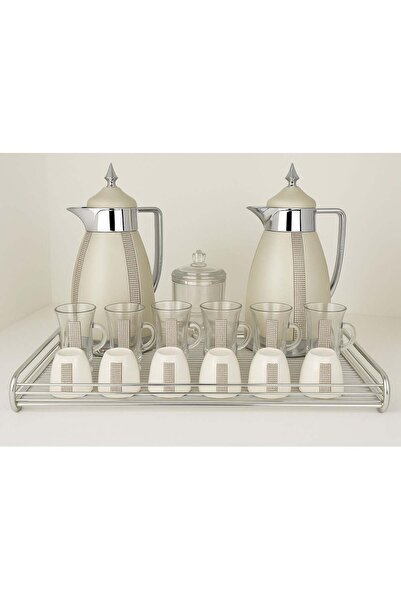 Radin طقم ترمس دمنهور مكون من ٢٢ قطعة - ٢ ترمس، ٦ أكواب شاي مع صحون، ٦ أكواب ...