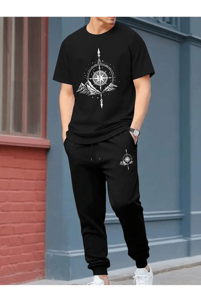 LAVİTTA Traveler Graphic Detailed Sports Men's Set