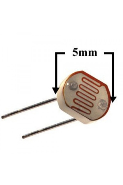 Arduino 10 Adet 5mm LDR Foto Direnç Işık Sensörü – Işığa Duyarlı Direnç