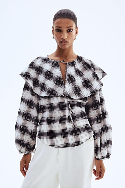 H&M Pelerin Detaylı Bluz