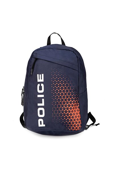 Police Bertha Waterproof slim backpack, 15.6 inch, 15 x 30 x 45 cm, navy/orange
