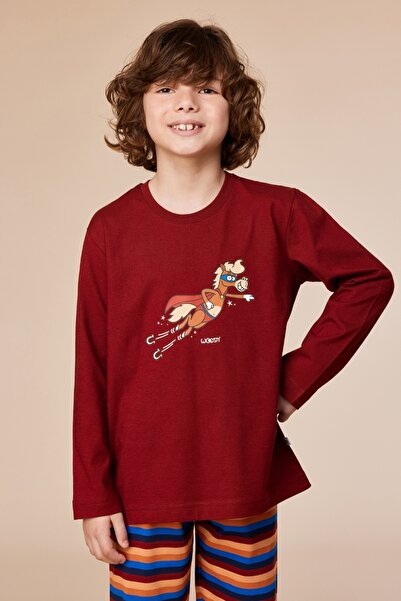 Woody 2-8 Yaş Erkek Pijama-Pls - 495 Sun Dred Tomato