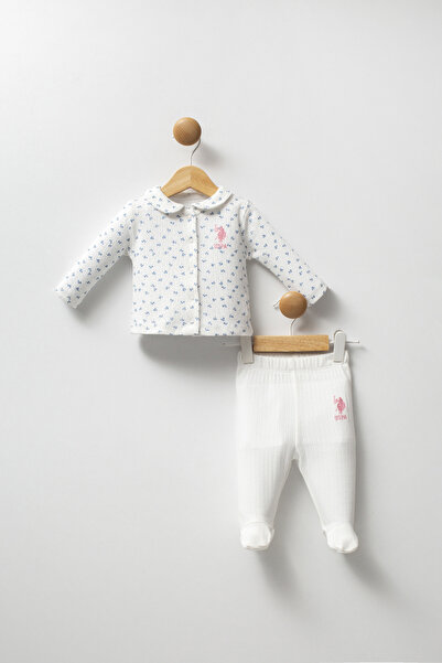 U.S. Polo Assn. Kız Bebek Mavi Pijama Takımı 50322896-VR036
