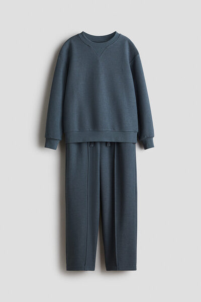 H&M 2 Parçalı Tekstüre Sweatshirt Set