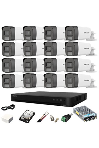 Hikvision 16-camera surveillance system 5MP Dual Light IR 40m WL 40m DVR 8MP with accessories HDD 4T