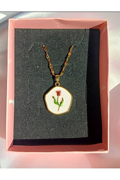 stainless steell Steel Rose Detailed Necklace