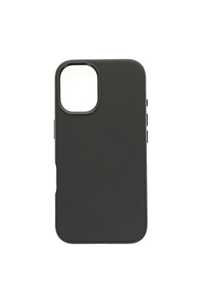 Dviced Husă de protecție pentru iPhone 16, piele, neagră