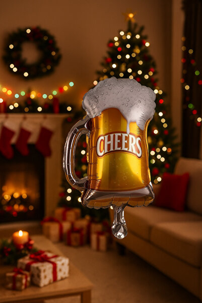 Charmira Store Cheers Yazılı Bira Bardağı Şeklinde Balon – Parti, Doğum Günü,...
