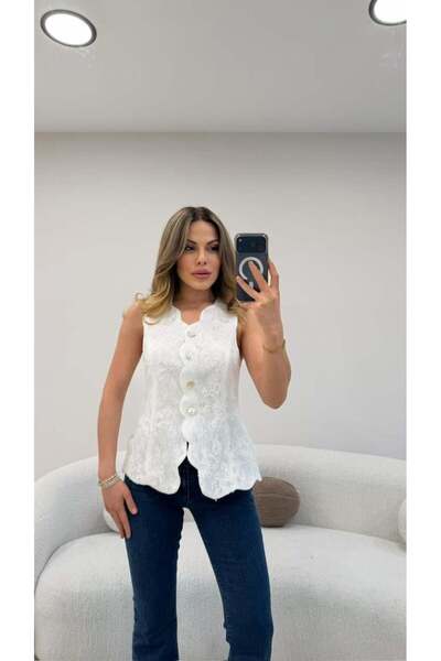 Şulenin Butiği DÜĞMELİ PAYET DETAYLI YELEK