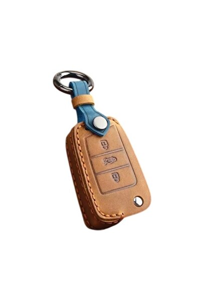 OEM Knife-style key case for VW Golf 7 / Tiguan / Skoda Octavia A7 / Seat Leon Ibiza - brown/black