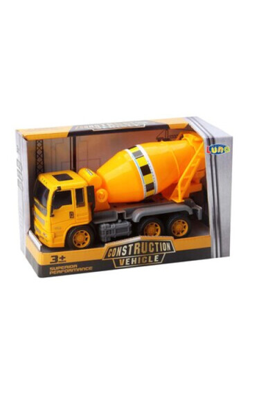 Luna Mașină de jucărie cu frecare, Betonieră, 22x10x14 cm, Galben
