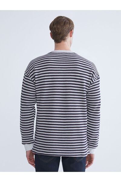 LC Waikiki Ανδρικό πλεκτό πουλόβερ Crew Neck ριγέ