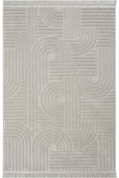 SARAZ HALI Dizayn Kaymaz Taban Koridor Halısı Kesme Yolluk Mutfak Halısı Modern Salon Halısı 1090 GRİ