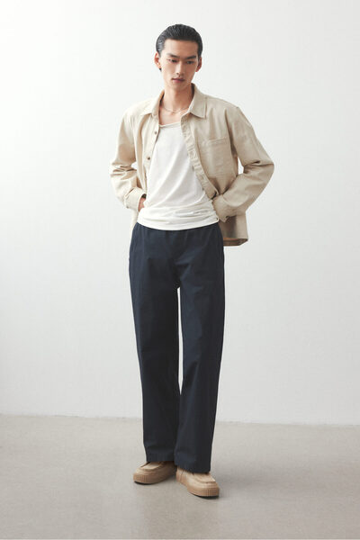 H&M Pamuklu Gabardin Overshirt Gömlek Regular Fit