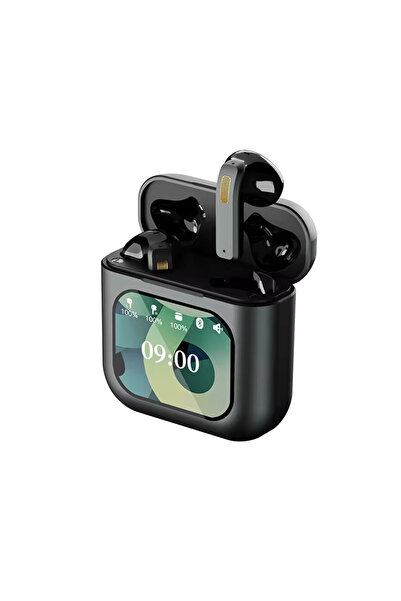 iKlassQeer Căști wireless Pro cu ecran tactil — microfon, bas profund, stereo 360°, ENC, LED Li