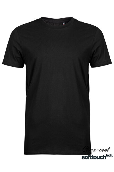 blck & premium Clima-Cool Softtouch Tech. Blck % Prei̇mum Printed Sweat-Absorbing Premium Quality Sports T-Shirt