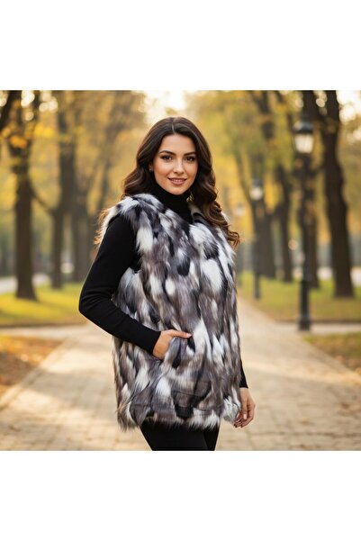 ihaoo Women's faux fur lined vest