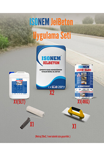 cevahiripek İSONEM JELBETON UYGULAMA SETİ 20 M2 İÇİN
