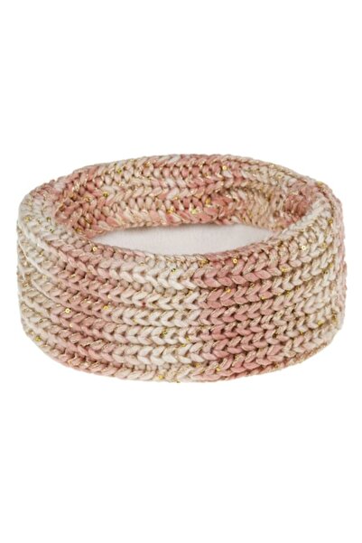 SHOPIENS Circular Knitted Scarf Degrade with Sequins for Girls, Nude Beige