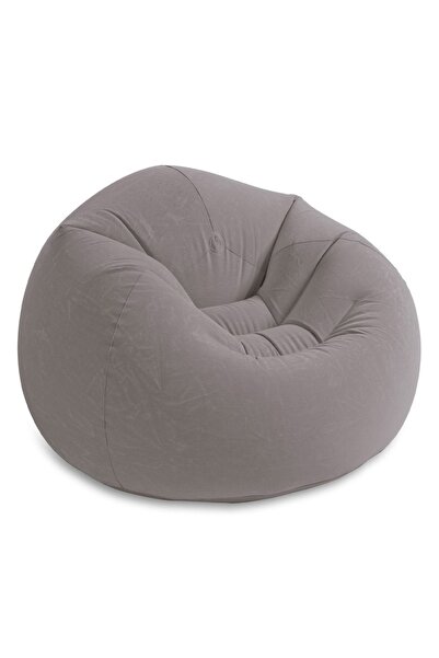 SHOPIENS INTEX Inflatable Armchair, Velvet, Gray, 114x114x71cm