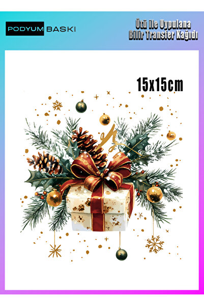 podyum baskı Iron-On Textile Dtf Printing T-Shirt Printing Christmas Themed D...