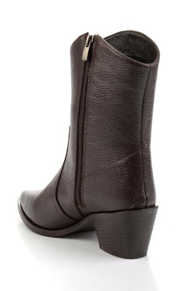 Bambi Kahve Hakiki Deri Kadın Bot & Bootie K02140000403