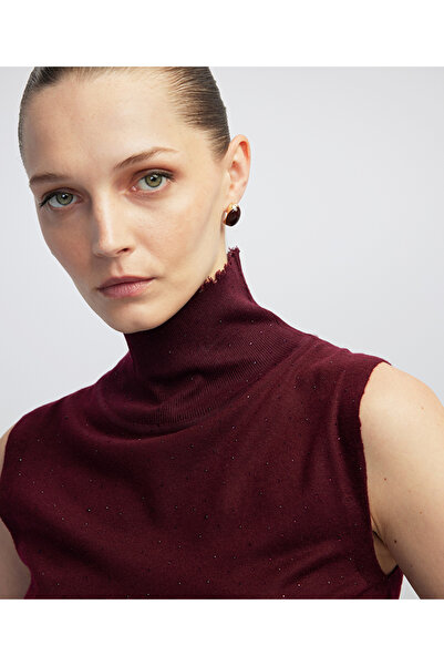 İpekyol Balıkçı yaka hotfix baskılı triko