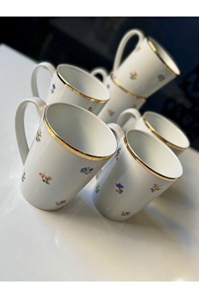 hediye Esterhomedecor Set of 6 Czechoslovakian Porcelain Mugs