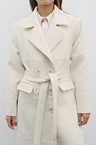 Pilea Eden Ecru Cashmere Coat