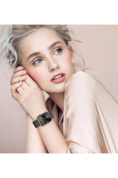 Generic Milanese Loop Stainless Steel Mesh Band for Apple Watch (Fits 38-49mm) Parachute-style Buckle