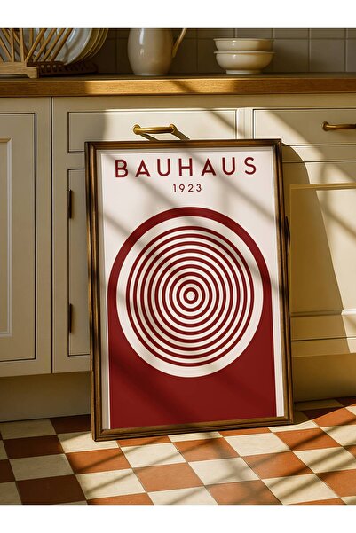 fuart.co Kırmızı Beyaz Op Art Bauhaus 1923 Dijital Baskı Poster (Çerçevesiz)