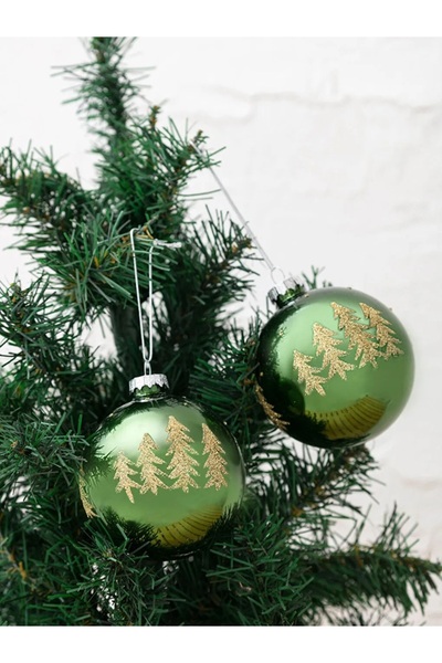 LC Waikiki Lcw Home Mixed Decorative Tree Ornament - Glass 2-Piece 8X8X8 cm