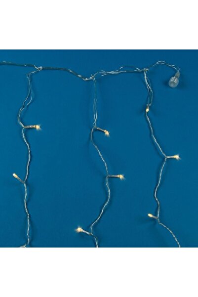 SHOPIENS Perdea luminoasă LED, 100 becuri, alb cald, cablu transparent, 4,6 m...