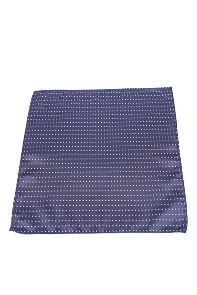 6AM Ceremony Batistă de buzunar bleumarin cu imprimeu cu buline albastre