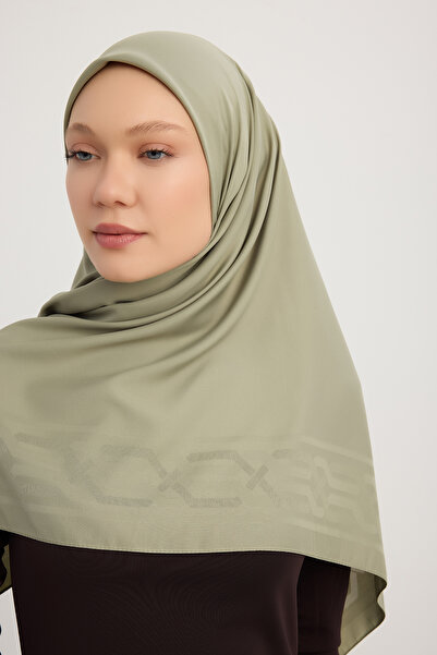 Wafa A0622 Матова атласна панель з жакардовим шарфом 100x100см - Нефті