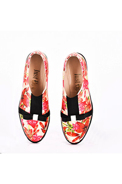 JustBow Γυναικεία παπούτσια με τυπωμένο πολύχρωμο σχέδιο