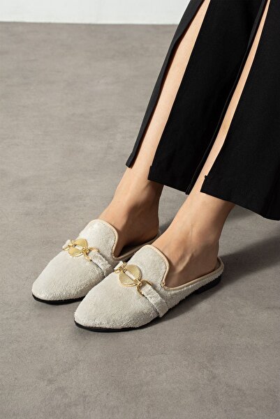 FUGA MODA شباشب لونيا البيج قصيرة الشعر أنيقة للضيوف في المنزل