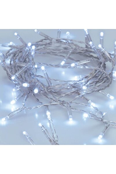 SHOPIENS Ghirlandă luminoasă, 20 becuri LED, alb rece, 2,2 m, alimentată cu baterii, programabilă