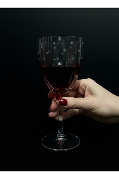 DECOSTYLE Soğuk kesme dekor 1. kalite 6 Adet Ayaklı Bardak (kadeh)paşabahçe