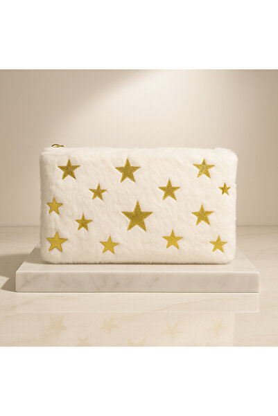 SİSTEM PELUŞ Plush Zipper Clutch Bag, Pen Holder and Makeup Bag – Soft Textured, Stylish and Multi-Purpose Design