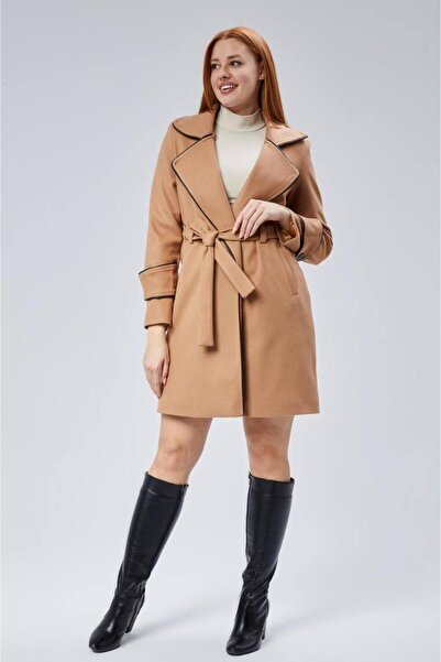 MACHEK Leather Detailed Stash Coat