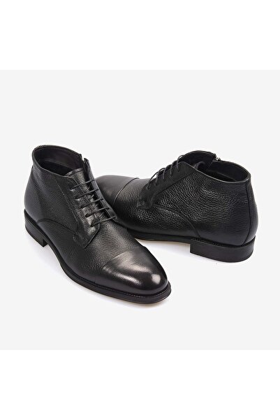 Mocassini Gold Hakiki Buffalo Deri Siyah Erkek Bot A7835